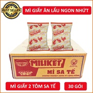 [Nguyên thùng 30 gói] Mì ăn liền Miliket sate giấy vàng 75gX30