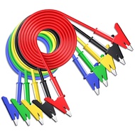 【HOT】 Dual Ended Alligator Clips Insulated Test Leads Flexible Copper Wire Cable 3.3Ft/1M For Electr