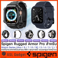 Spigen Rugged Armor Pro เคสตัวเรือนพร้อมสาย สำหรับ iWatch Series Ultra /9/8/7/6/SE/5/4/3/2/1 แข็งแรง