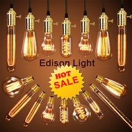 Vintage bulb Incandescent Lamp Filament Light Bulb Home Decor Retro Bulb E27 220V 40W ST64 G80 G95 G