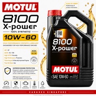 🇸🇬 MOTUL 8100 X-POWER 10W60 100% Synthetic Engine Oil Ester Technology [5L]