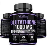 Viên Trắng Da Glutathione 1000mg Vitaraw Giảm Thâm Nám Tàn Nhang 120v USA
