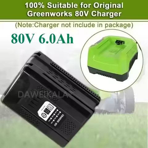 Greenworks 80V 6.0Ah replaceable battery pack compatible with GBA80200/GBA880250 series tools high-e