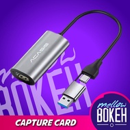 Acasis Video Capture Card 1080P/60FPS แคปเจอร์การ์ด ต่อกล้อง ไลฟ์สด สตรีม แคสเกมส์ HDMI HD33 HD31