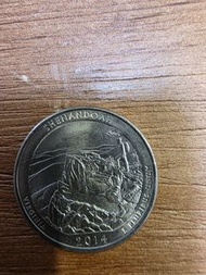 美國國家公園25美分紀念幣 Shenandoah National Park 2014 共1枚(品相實物如圖)