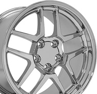 OE Wheels CV04 18 Inch Rim Fits Corvette C5 Z06 Style 5x120.65 18x10.5 Chrome - Hollander 5124 (1)