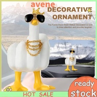 Middle Finger Cute Duck Figurine Resin Small Duck Sculpture 7.5cm Duck Decorative Figurine for Home 