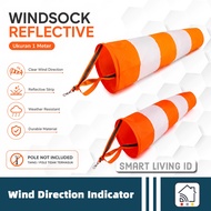 Windsock Wind Direction Indicator Tool Airport 1M Waterproof Safety Wind Direction Indicator Reflect