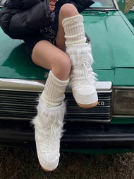 รองเท้าบูทกันน้ำหนาสำหรับผู้หญิง Snow Boots ฤดูหนาว ฤดูใบไม้ร่วง ฤดูหนาว ใหม่ ป้องกันน้ำ บูทสปейส์ ร