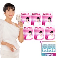 TAKARA COLLAGEN Pink Envelope Set Of 6 3D Face Mask 5pcs.