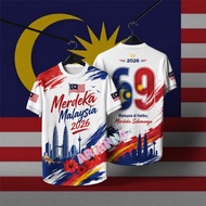 Malaysia 2026 T-shirt.69th Patriotic Tee.full Sublimation Quick Dry Streetwear.independence 31 Augus