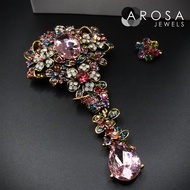 AROSA JEWELS Artistic Series 2-in-1 set brooch kerongsang C11-02 (9.8cm x 5.0cm)