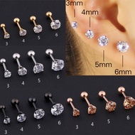 1/PCS Gem Stainless Steel Earring Stud Cartilage Tragus Bar Helix Upper Ear