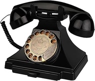 Retro Landline Telephone, Corded Antique Phone Vintage, 1930s Rotary Dial Home Decor Phone, Old Fash