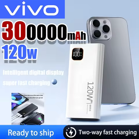 VIVO 120W Super Fast Charging 300000mAh Power Bank High Capacity Powerbank Portable Battery Charger 