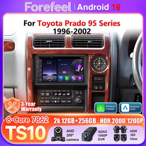 Autoradio Car Radio Carplay For Toyota Prado 95 Series 1996-2002 GPS Navigation Video Multimedia Pla