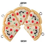 GESH Pizza Charms, Resin 0.93 inch(23.5mm) wide 30Pcs, Smooth and comfortable to touch (4.5mm) thick