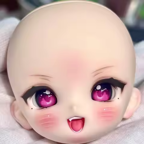 gaoshundoll 1/6 Kitty meow anime face resin blythe MDD VOLKS DIY makeup practice head for birthday g