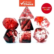 Trendy New 7-Piece Crystal Style DND Dice Set - Polyhedral Table Game Role-Playing RPG Dice Set Dadu