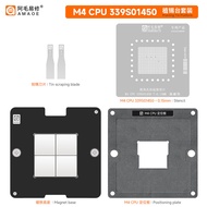 AMAOE M4 CPU Reballing Stencil Template Station for Macbook Pro iPad Pro MacMini iMac 339S01450 Tin 