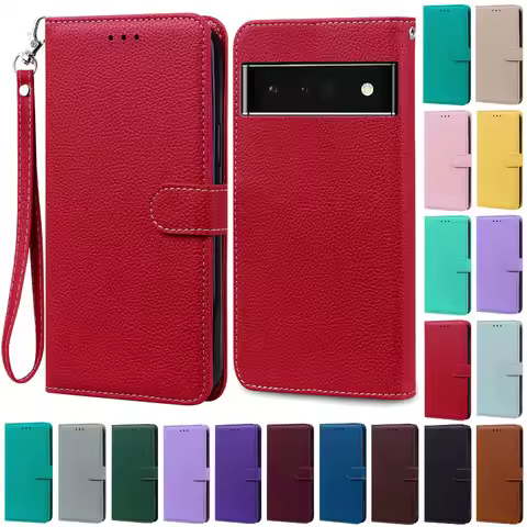 Pixel 6/6Pro/6A Case For Google Pixel 6 Pro Case Flip Leather Wallet Cover For Google Pixel 6A Case 