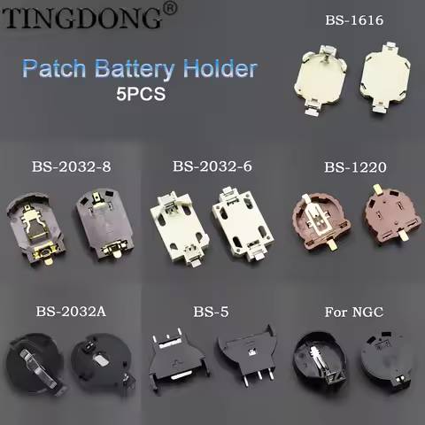 5PCS Coin Battery Button Cell Holder Socket Case CR BS-2032A/1220/1616/2032-6/2032-8 BS-5 Patch Batt