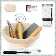 (SZHA) Sourdough Bread Fermentation Kit with Date Marking Feeding Bands and Proofing Baskets