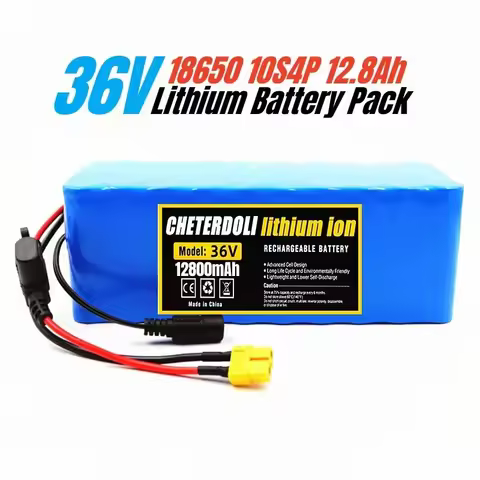 36V 12.8Ah Battery 18650 10S4P 220W 350W 500W High Power Batteries 42V 14000mAh with BMS Protection+