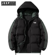 Jeep Spirit 1941 estd Nam Mùa Đông Áo khoác độn bông trùm đầu dày Áo khoác độn bông ấm áo khoác cho 