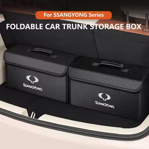 Car Trunk Organizer Box Foldable Storage Tidying Bag Auto Accessories For Ssangyong Rexton Tivoli Mu