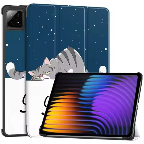 Magnetic Case For Xiaomi Pad 7 Pad7 Pro 11.2inch Tri-Folding Stand PU Leather Tablet Cover Funda for