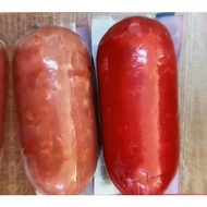 50mm & 56mm Diameter 8.8M Length White & Red Cellulose Sausage Casings For Homemade Hot Dog Salami C