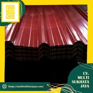 Atap Spandek Maroon 0,25mm 6Meter