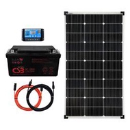 【太陽能百貨】V-48 太陽能12V 65AH發電系統 0.65度電 獨立發電 備電系統 小型發電 鉛酸電池 儲電