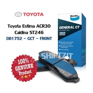 Original Bendix DB1752GCT Front Brake Pad - Toyota Estima ACR30/ Caldina ST246