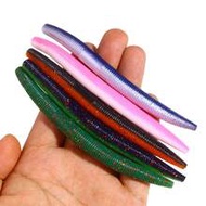 HENGJIA 5pcs/Pack 105mm-6g/130mm-8g Soft Worm Lures, Artificial Soft Baits, Earthworm Swim Baits, Su