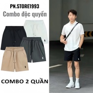 Men's Khaki Shorts PN.Store1993 Embroidered Horses, Cool Fabric, Korean Style