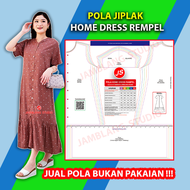 Pola Jiplak Home Dress Rempel [Pola Baju Jamblang Studio] Pola Daster Kerut Bawah Kekinian