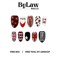 [ByLaw. Nails] Retro Pop Art Press On Nails | Y2K Vintage Music Style | Funky Custom Fake Nails | Tr