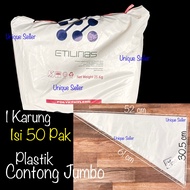 [1 Sack] Jumbo Cone Plastic contains 50 packs Pipping Bag/ Small Triangle Plastic/ Cone Plastic/