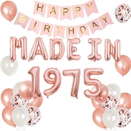 (SG SELLER) 50th Birthday Decorations, 50th Birthday Balloon, Rose Gold Birthday Decorations Set 50 