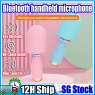 【SG STOCK】Bluetooth Handheld Kids Microphone Karaoke Portable Children'S Home Karaoke Device Wireless Microphone