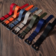 20mm 22mm Seatbelt Watch Band Nylon Strap 007 James Bond Military Replacement Watch Strap Black,Blue