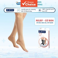 Relief Medical Compression Socks - Knee-high, Open-Toe, Basic, 20-30mmHg Pressure, 2-Pair Pack (Medi