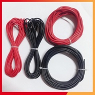 5 Meters of single 0.5mm black and red multi-core electrical wire