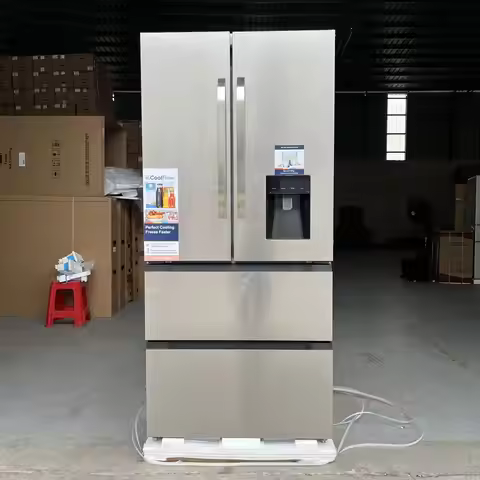 Door Refrigerator Stainless Steel Body 628L 4 Door Fridge Air Cooled Total Frost Free BLDC Inverter 