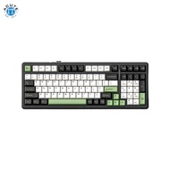 AULA F99 Gasket Mechanical Keyboard Black White Green