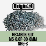 HEXAGON NUT HEX NUT MOTORCYCLE NUT M5 NH5 AF 8MM