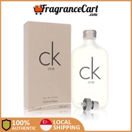 Calvin Klein cK One EDT for Unisex (200ml) [Brand New 100% Authentic Perfume FragranceCart] Men Women Eau de Toilette White