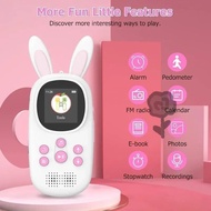 BRoses 32GB Music MP3 Player for Kids, Cute Bunny Kids Music MP3 Player with BT MP3 & MP4 Players wi